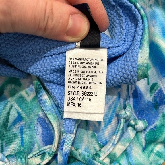 Splendid Girls' Reversible Wrap Triangle Bra & Bikini Set Size 16 - Picture 4 of 5